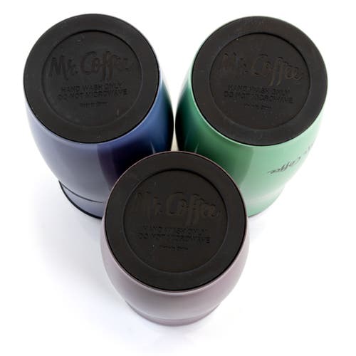 Mr Coffee Mr. Coffee 12.5 Ounce Stainless Steel Insulated Thermal Travel Mug Set Of 3 In Multi