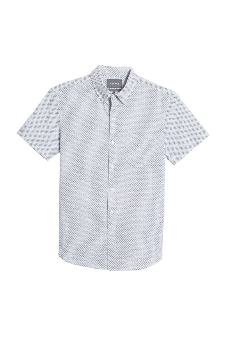 Riviera Slim Fit Print Shirt, Alternate, color, DUANE FLOWER - WHITE