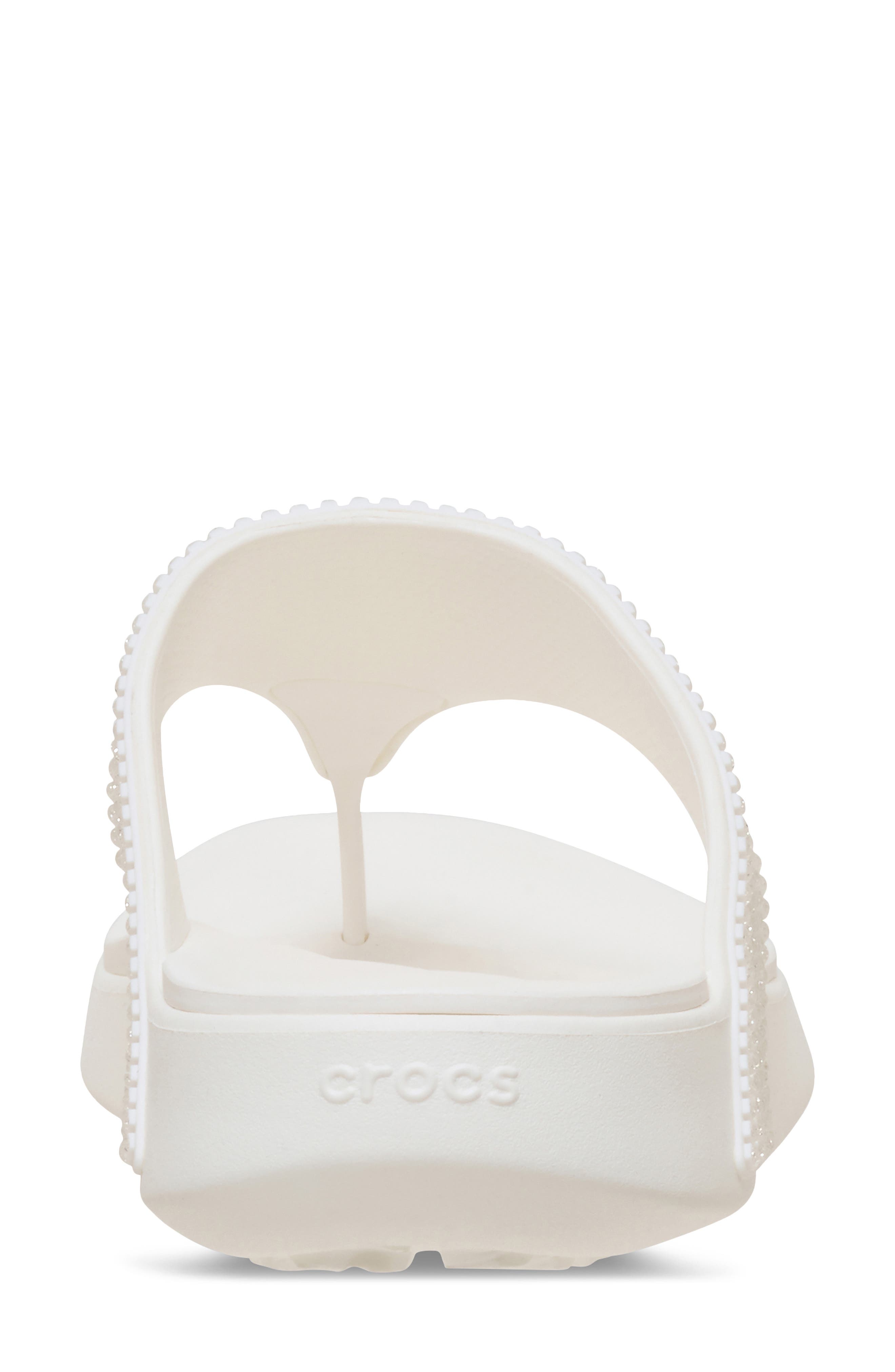 CROCS Getaway Gems Flip Flop, Alternate, color, Chalk