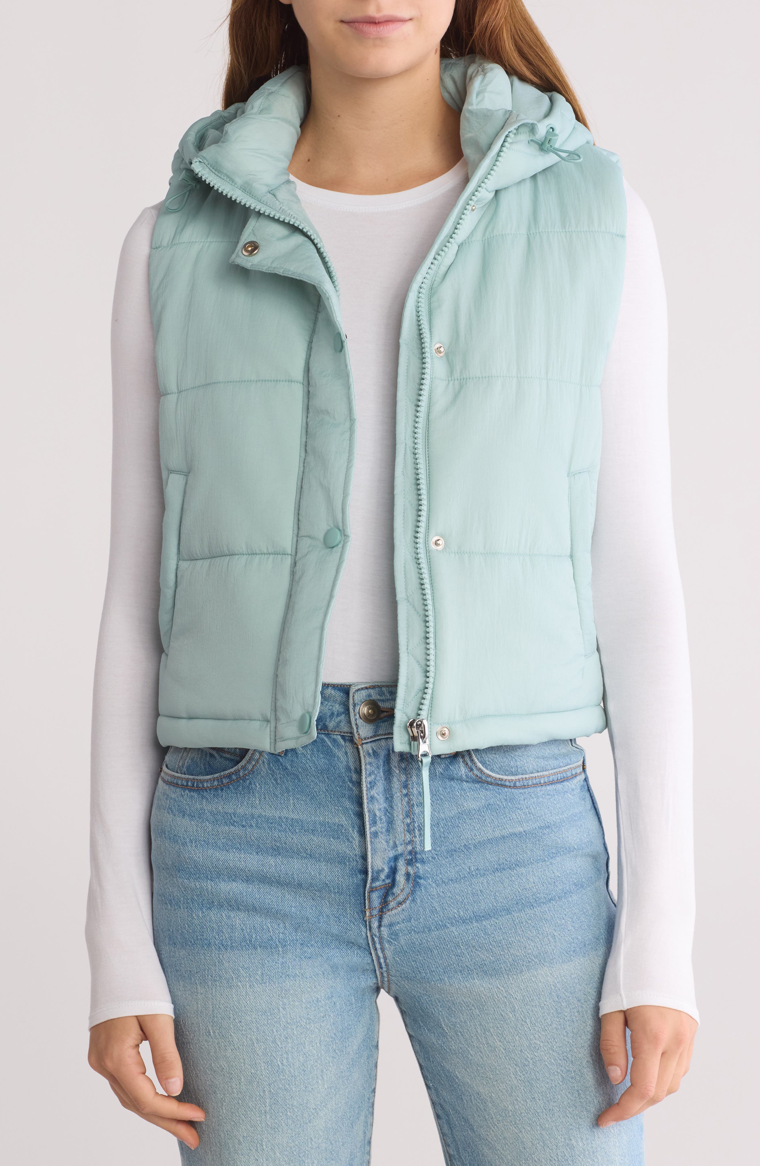 Thread & Supply Hooded Quilted Puffer Vest (Women) | Nordstromrack