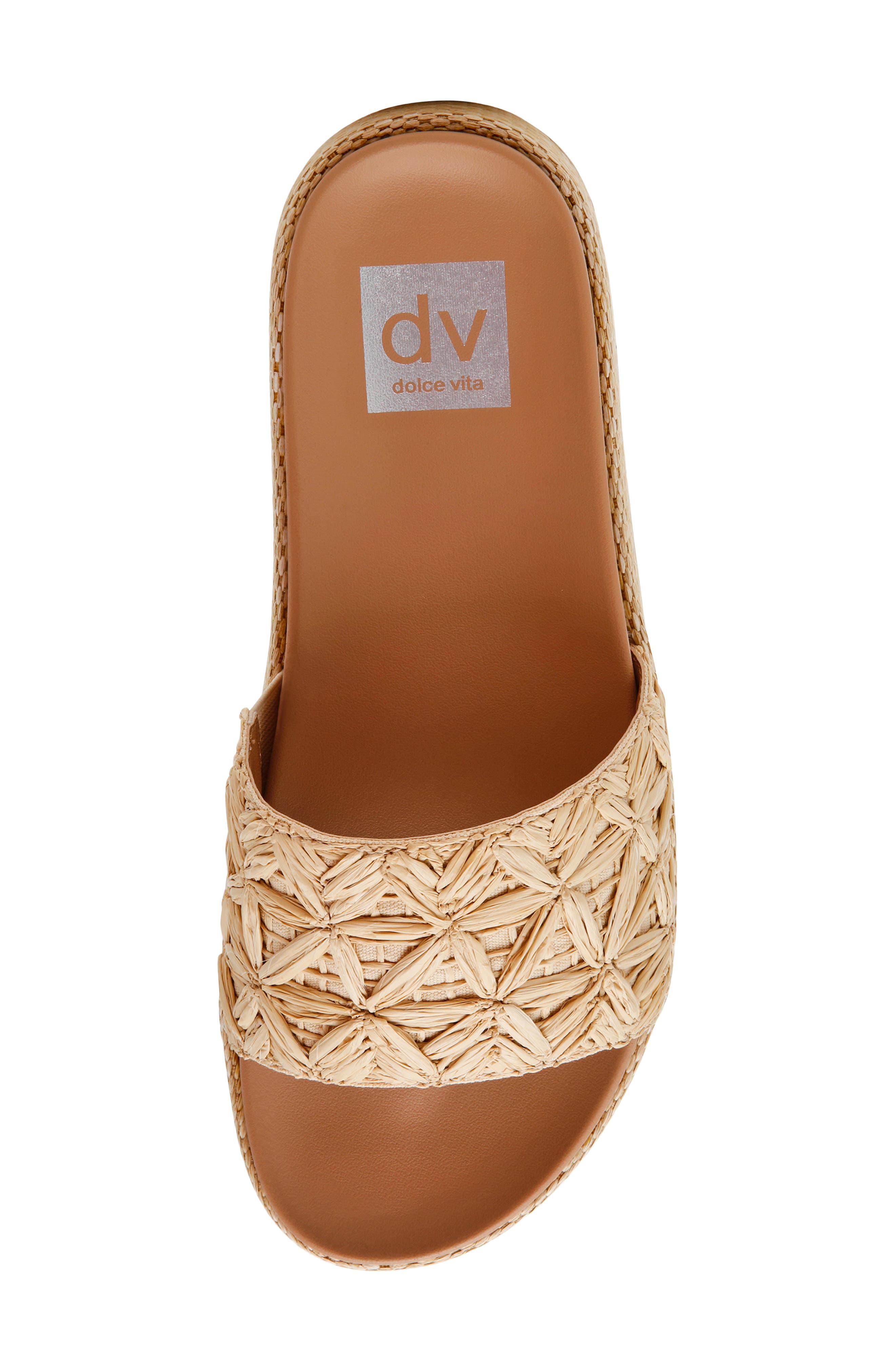 DV by Dolce Vita Scottie Platform Slide Sandal, Alternate, color, Raffia