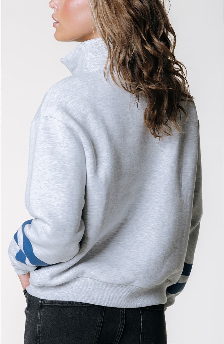 Colourful Rebel Logo Stripes Zip Sweat, Alternate, color, Grey