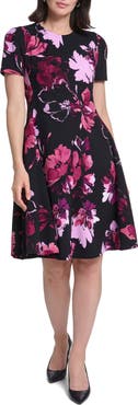 Calvin Klein Floral A-Line Dress
