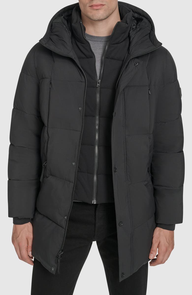 Andrew Marc The Millstream Parka, Alternate, color, Black