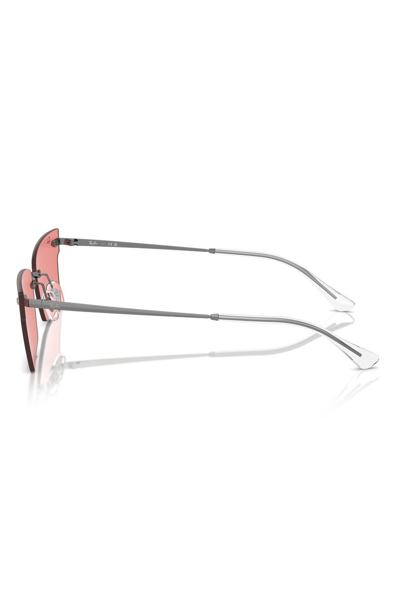Ray-Ban 64mm Frameless Butterfly Sunglasses, Alternate, color, Pink
