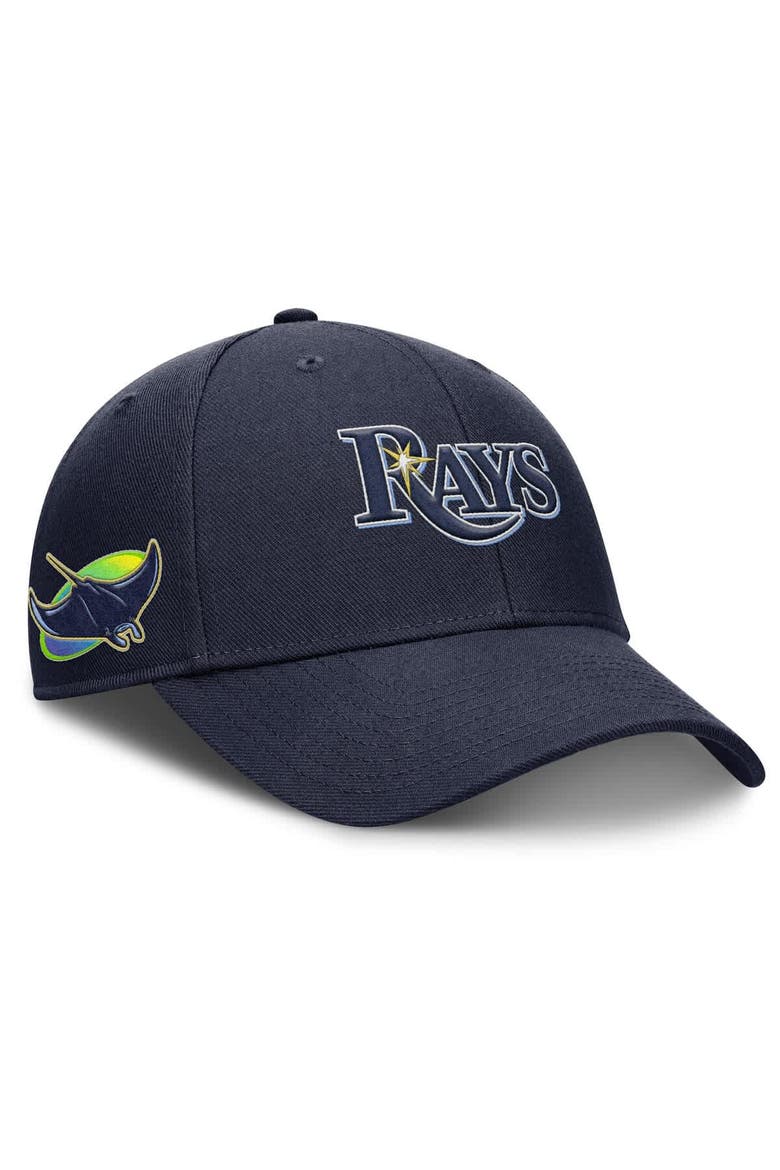 Men's Nike Navy Tampa Bay Rays Rise Gaberdine Adjustable Hat, Alternate, color, Navy