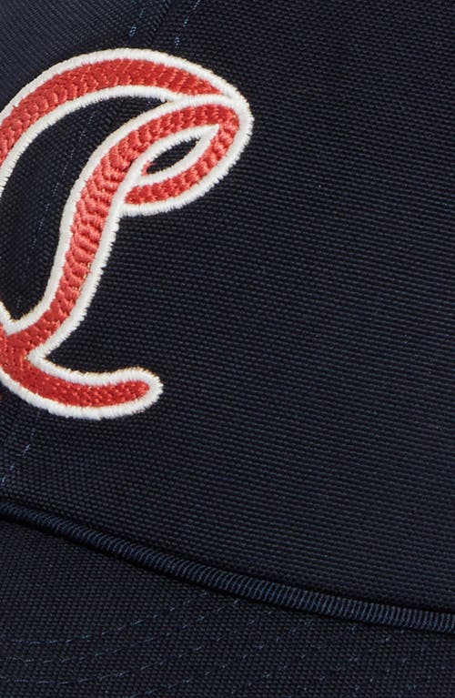 Christian Louboutin Mooncrest Ivy Embroidered Monogram Canvas Baseball Cap