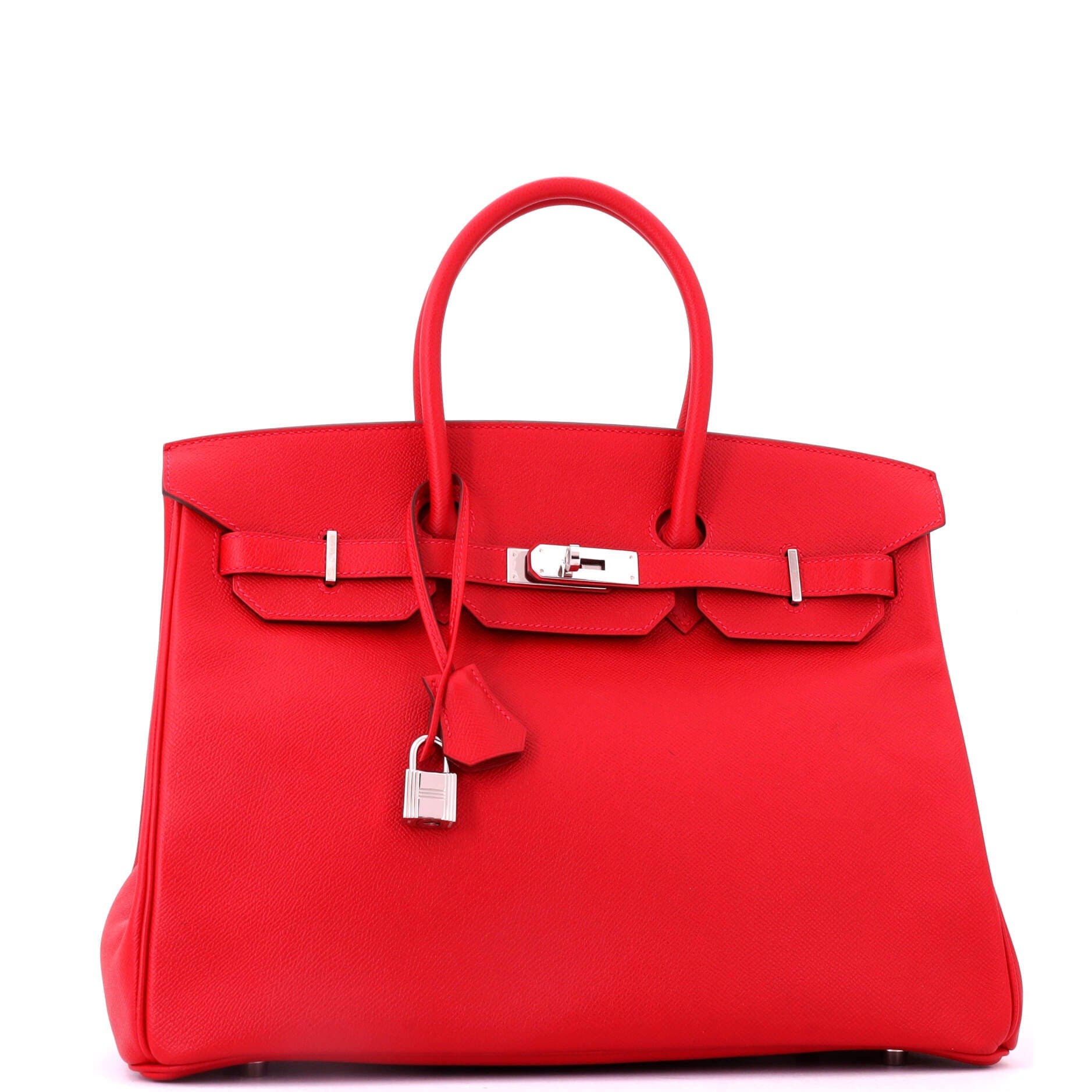 Birkin Handbag Red Epsom with Palladium Hardware 35, Alternate, color, Rouge Casaque