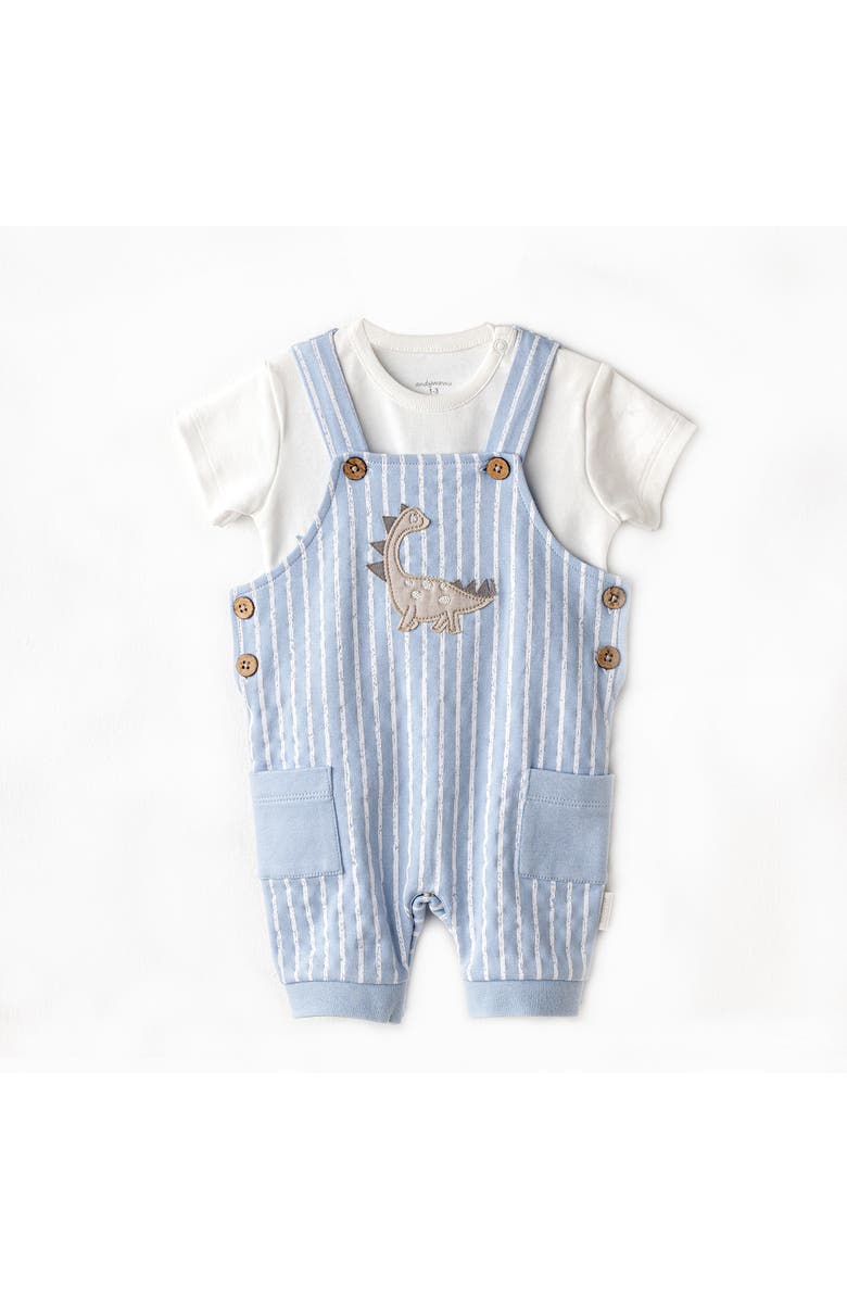 Andy Wawa Striped Dinosaur Jumpsuit, Main, color, 