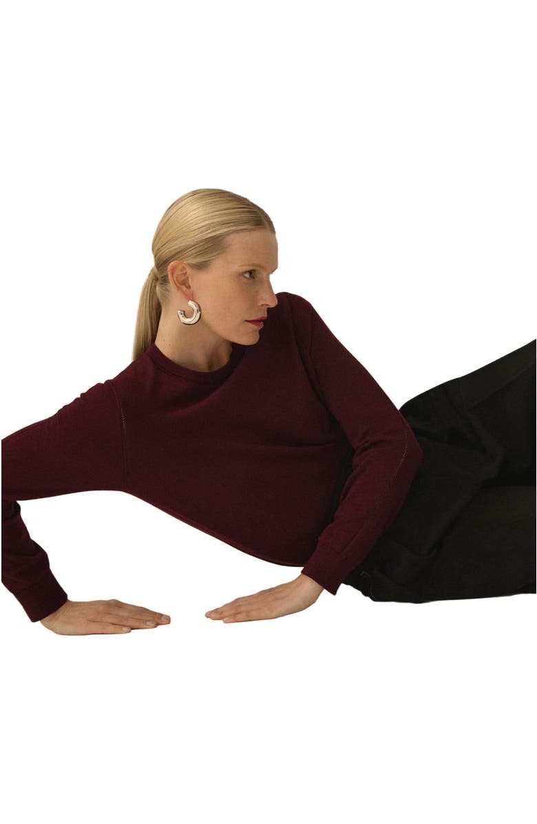 M.M.LaFleur Larissa Pointelle Sweater - Cotton Silk Knit, Alternate, color, 