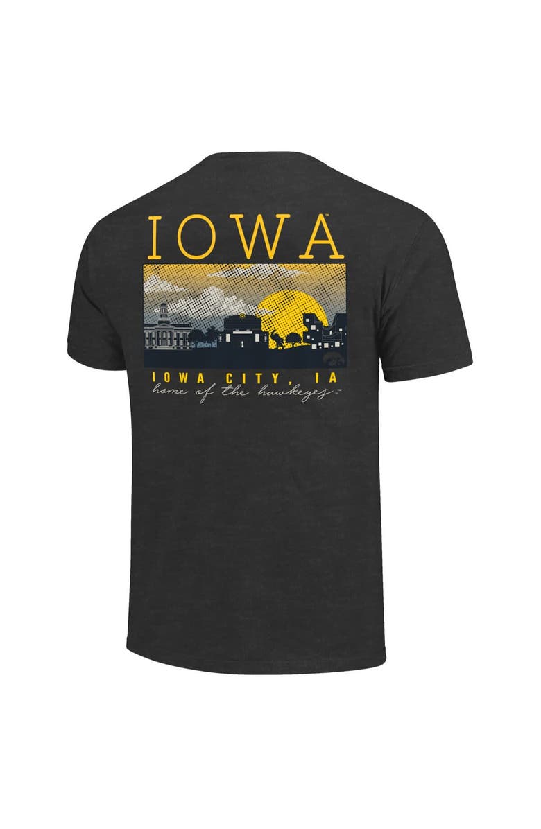 IMAGE ONE Men's Heather Charcoal Iowa Hawkeyes Big & Tall Campus Scene Core T-Shirt, Alternate, color, Heather Charcoal