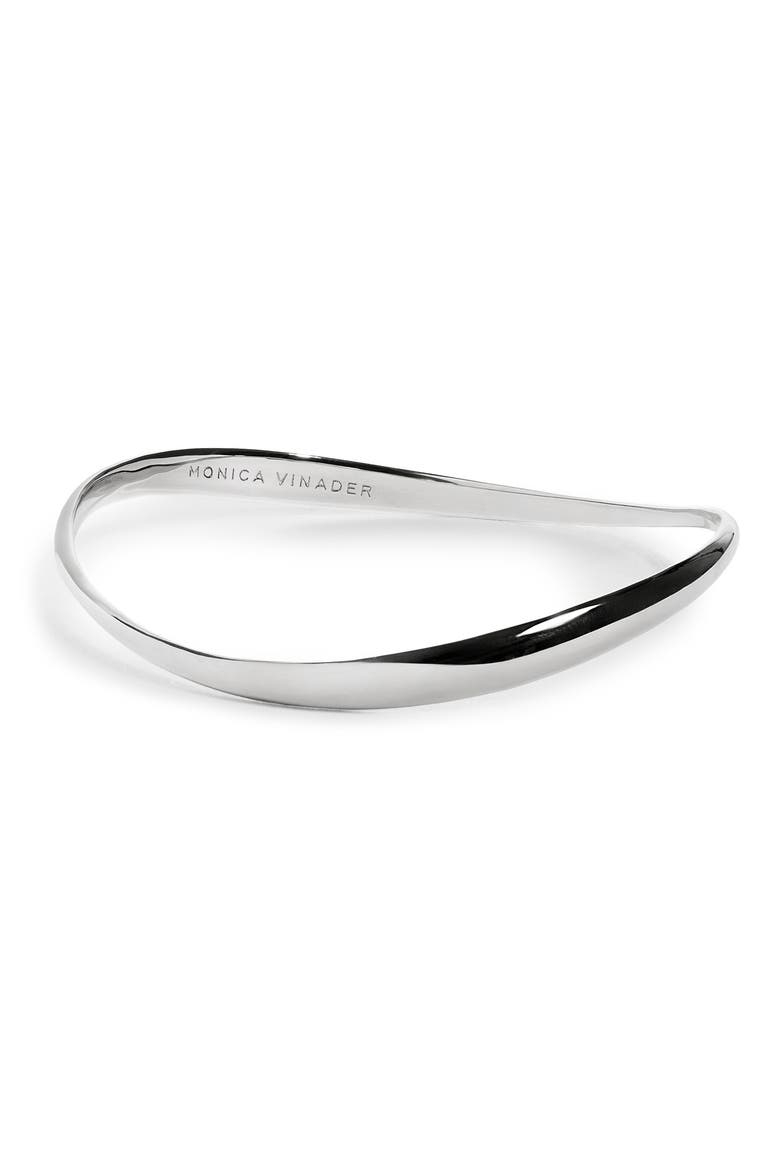 Swirl Bangle, Main, color, STERLING SILVER