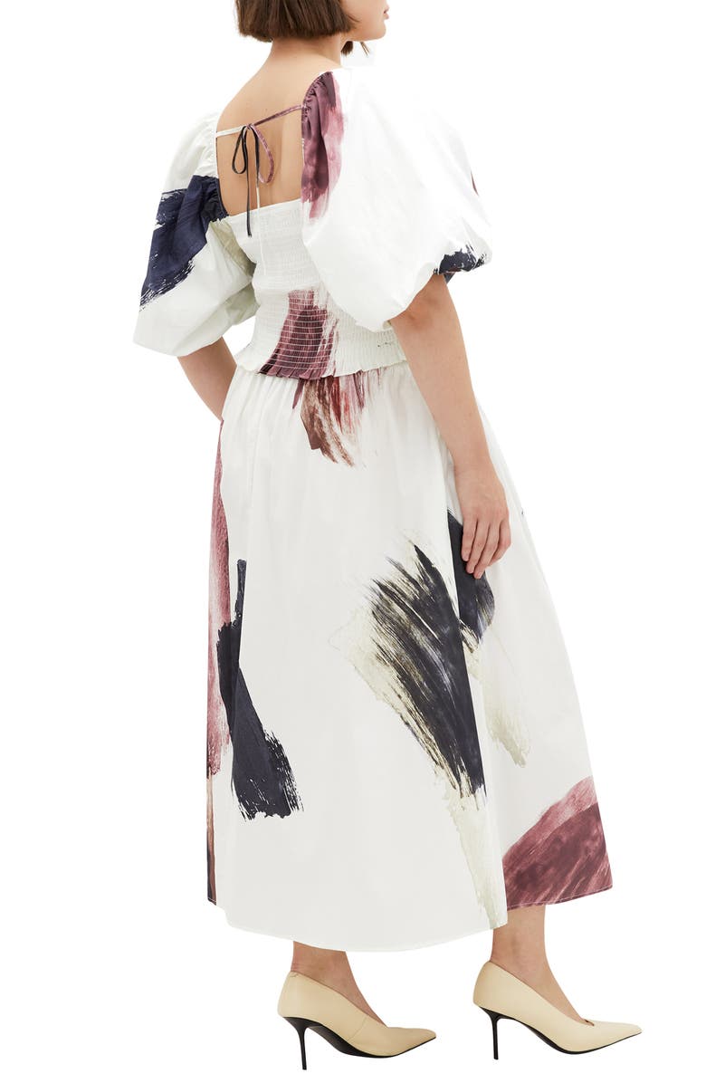 City Chic Alisha Cotton A-Line Maxi Skirt, Alternate, color, Geo Muse