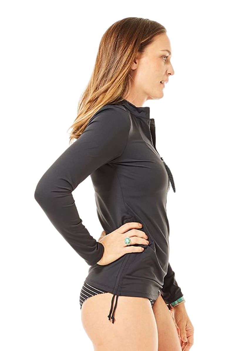 Carve Designs Cruz Rashguard, Alternate, color, Black