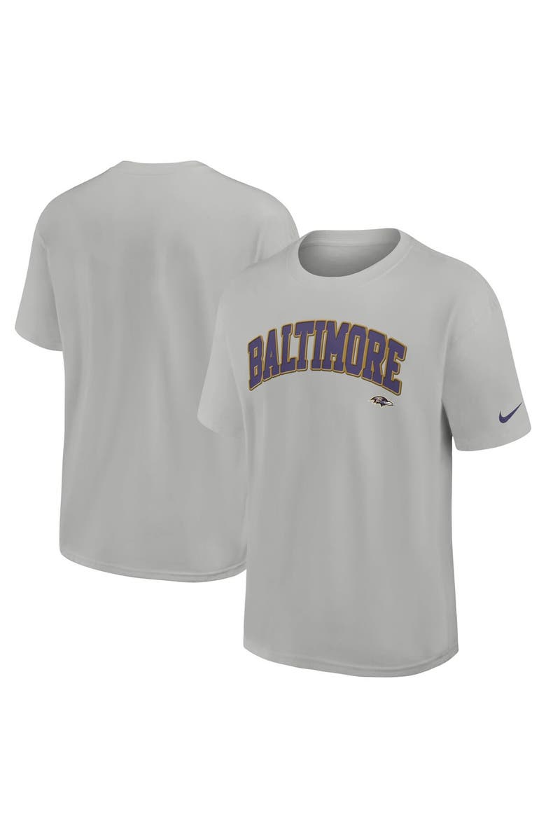Nike Men's Nike Gray Baltimore Ravens Rewind Statement Max90 T-Shirt, Main, color, 