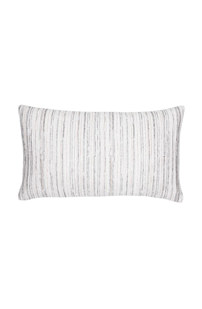 Elaine Smith Luxe Stripe Chenille & Boucle textured Indoor & Outdoor Woven Accent Pillow, Main, color, Pebble