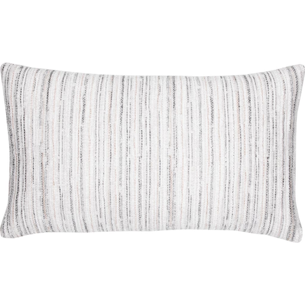 Elaine Smith Luxe Stripe Chenille & Boucle Textured Indoor & Outdoor Woven Accent Pillow
