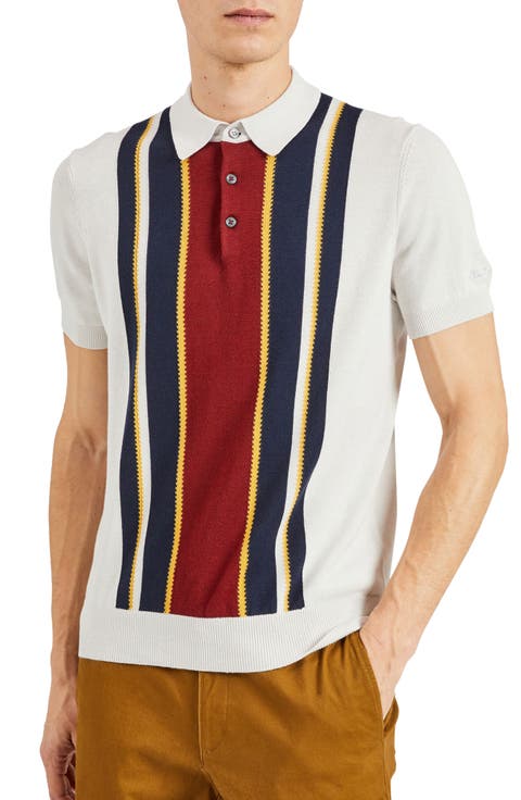 Stripe Knit Polo