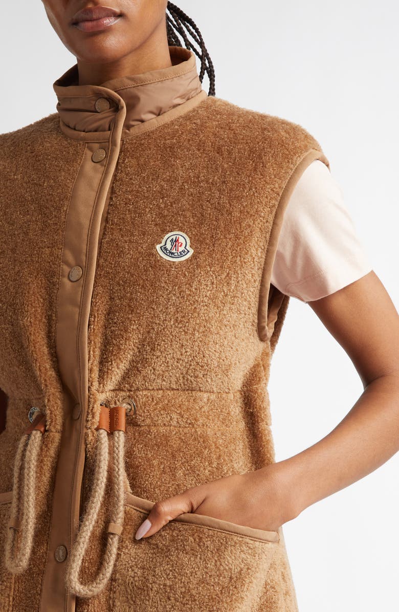 Moncler Bost Teddy Down Vest, Alternate, color, 