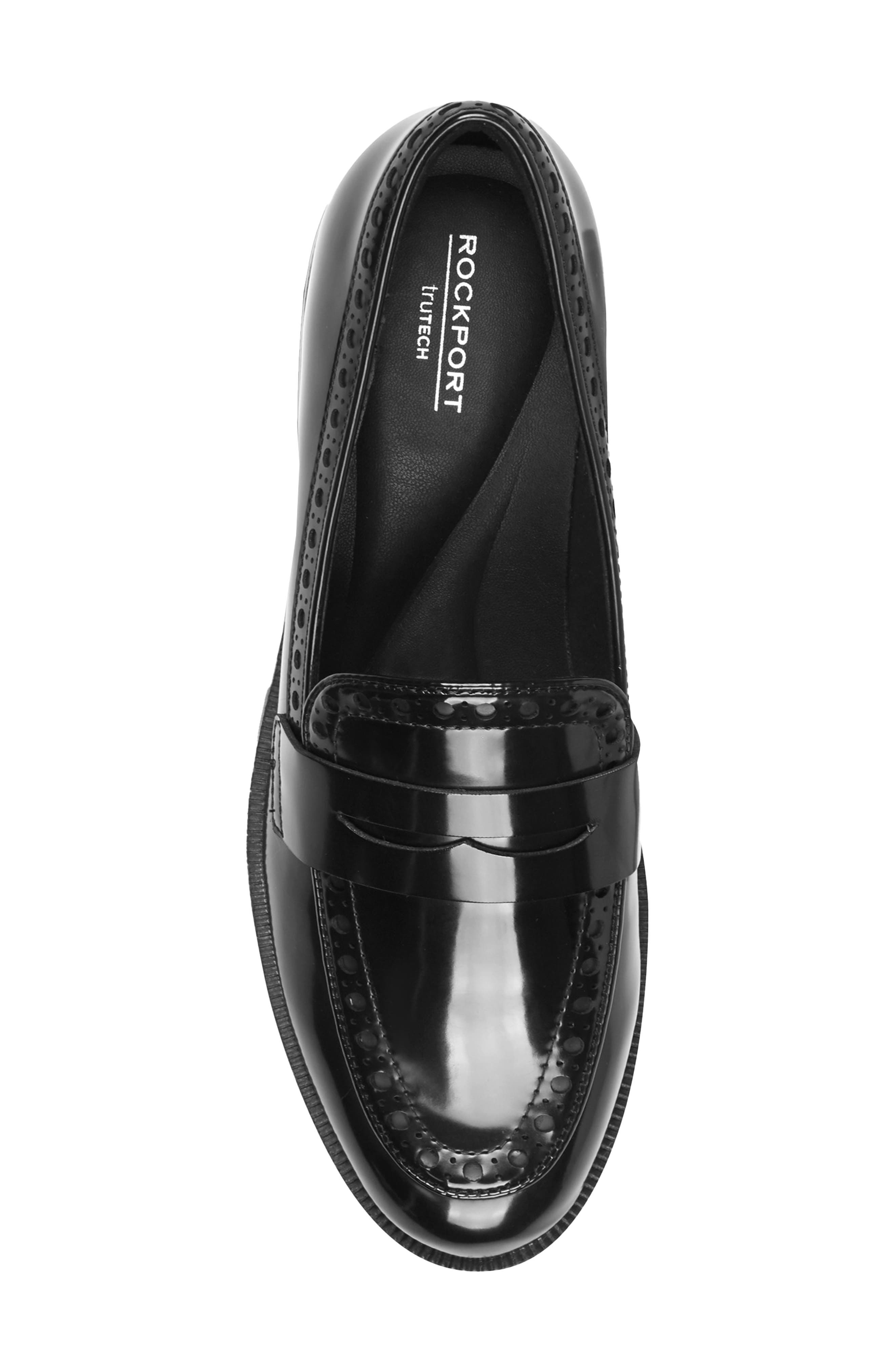 Vianna Faux Leather Loafer, Alternate, color, BLACK