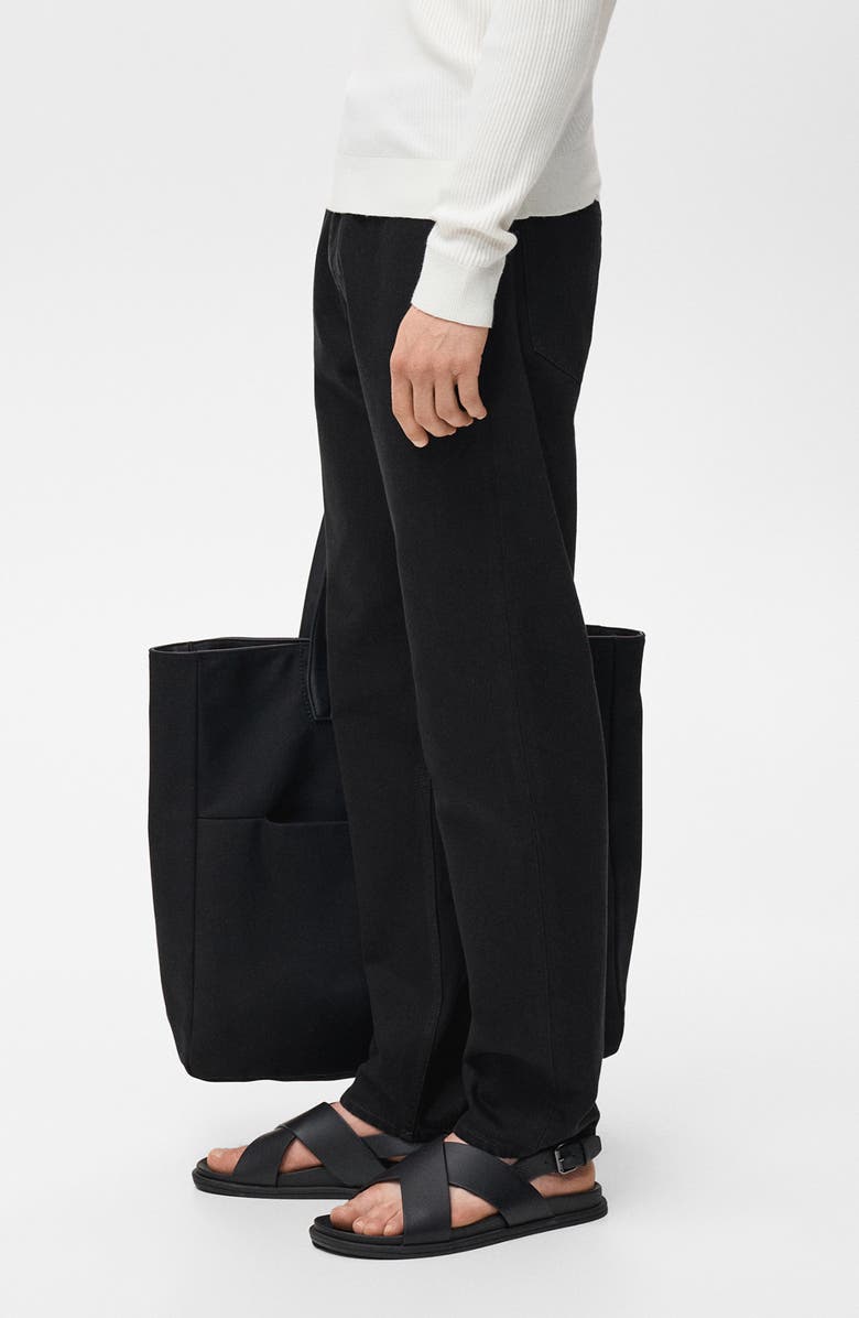 MANGO Bob Regular Fit Jeans, Alternate, color, Black Denim