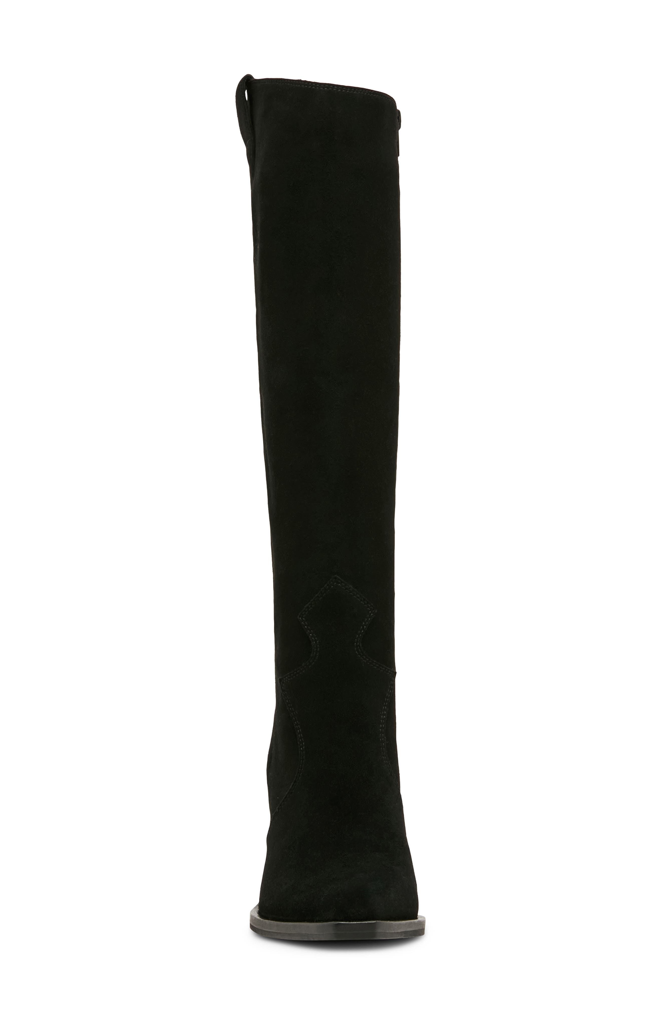 Opal Waterproof Leather Knee High Boot, Alternate, color, BLACK SUEDE