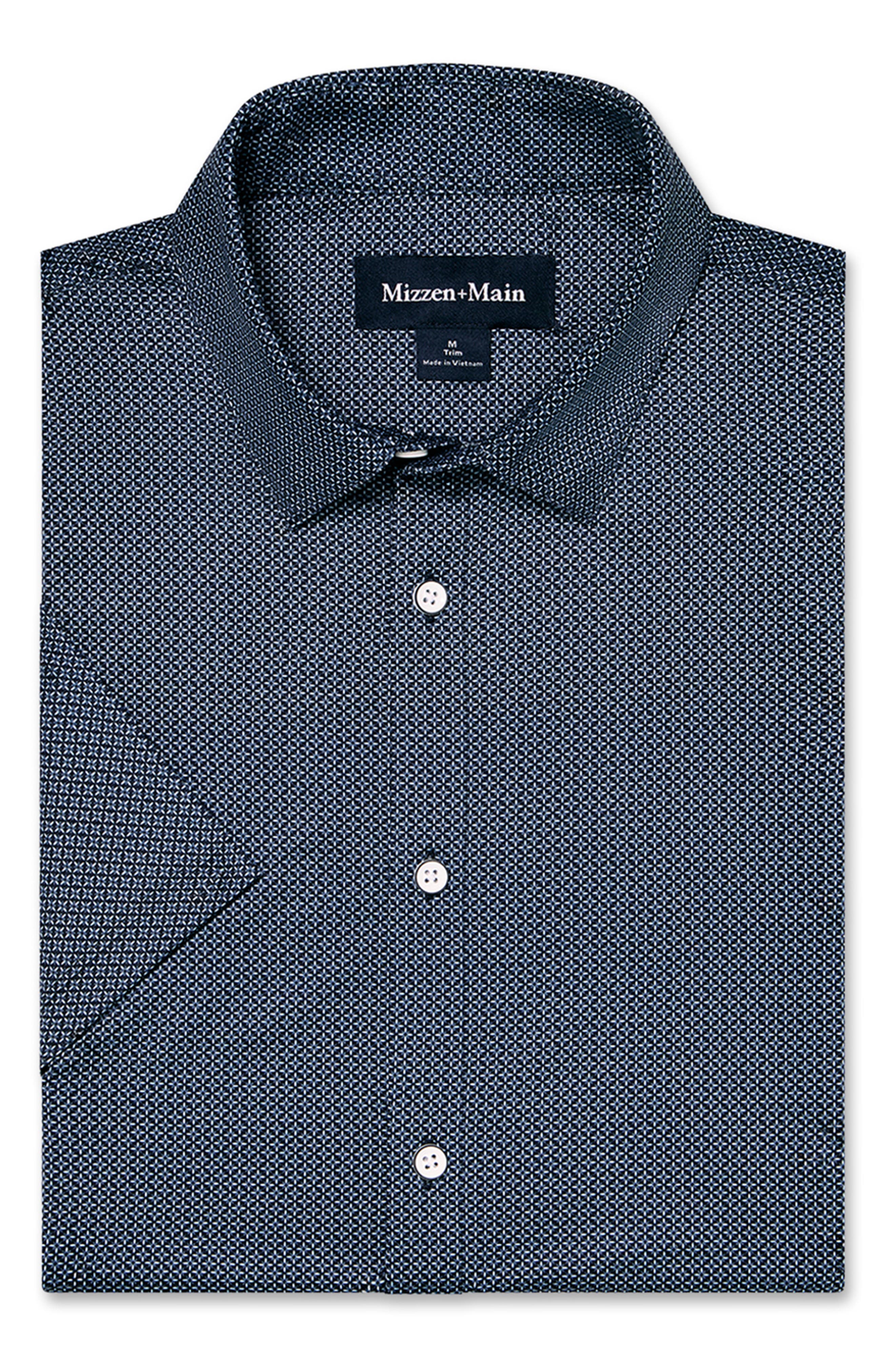 Mizzen+Main Halyard Trim Fit Floral Short Sleeve Performance Button-Up ...