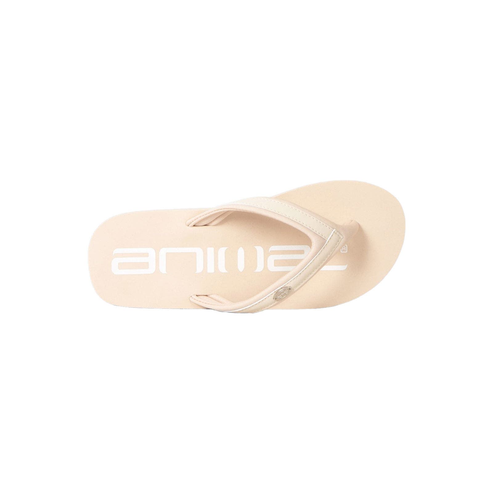 Logo Flip Flops, Alternate, color, Beige and White