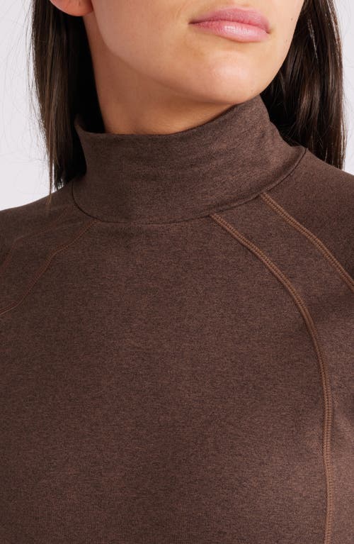 Varley Always Warm Base Layer Top In Deep Chocolate Marl