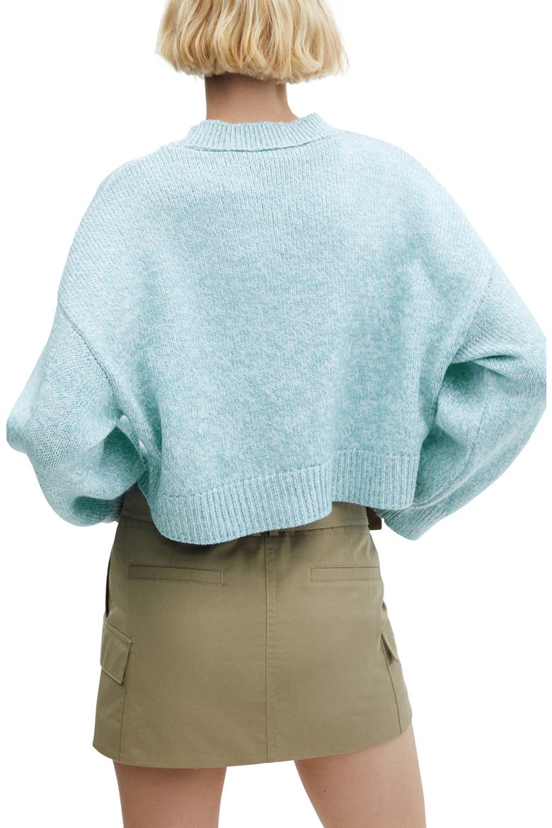 Drop Shoulder Crop Sweater, Alternate, color, SKY BLUE