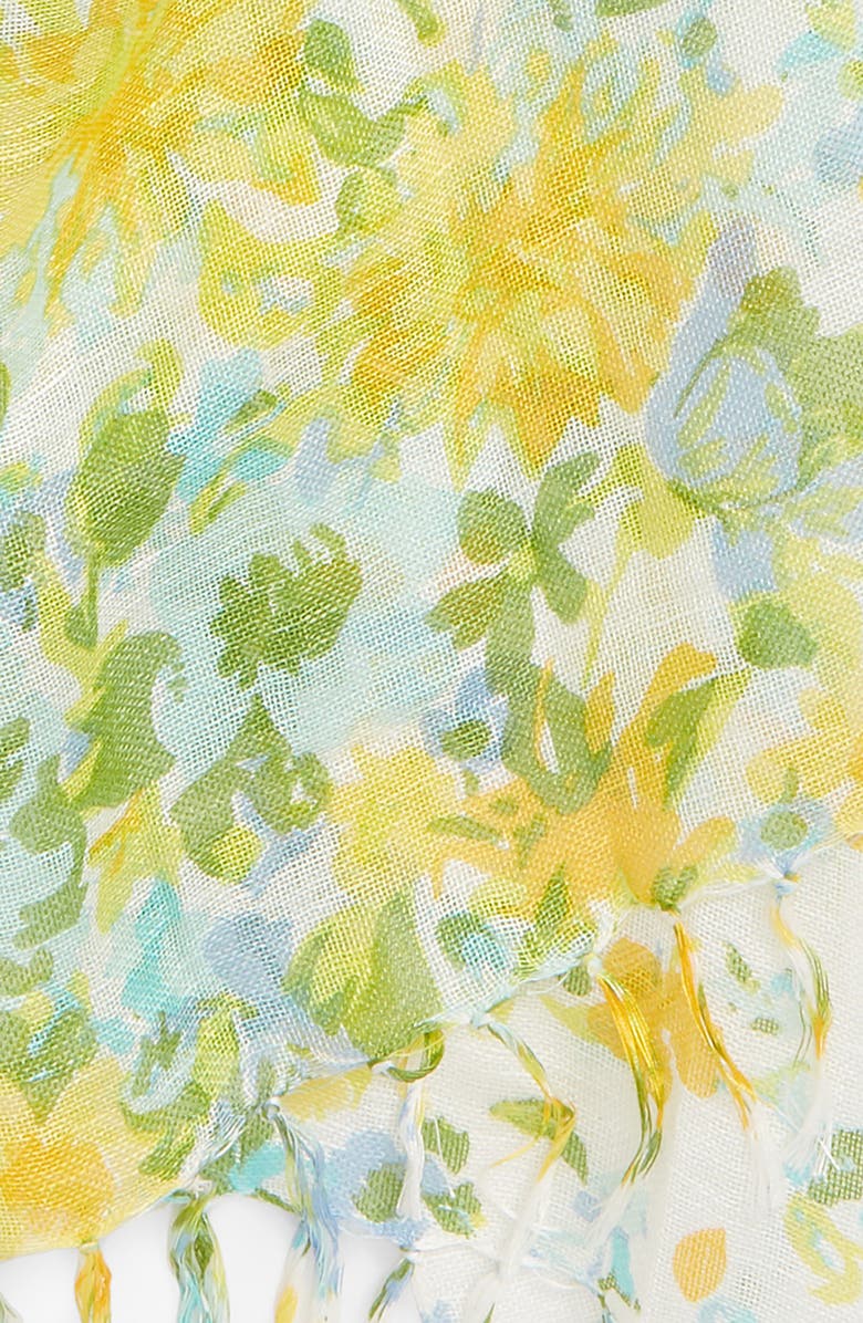 Nordstrom Painted Linen Blend Scarf, Alternate, color, 