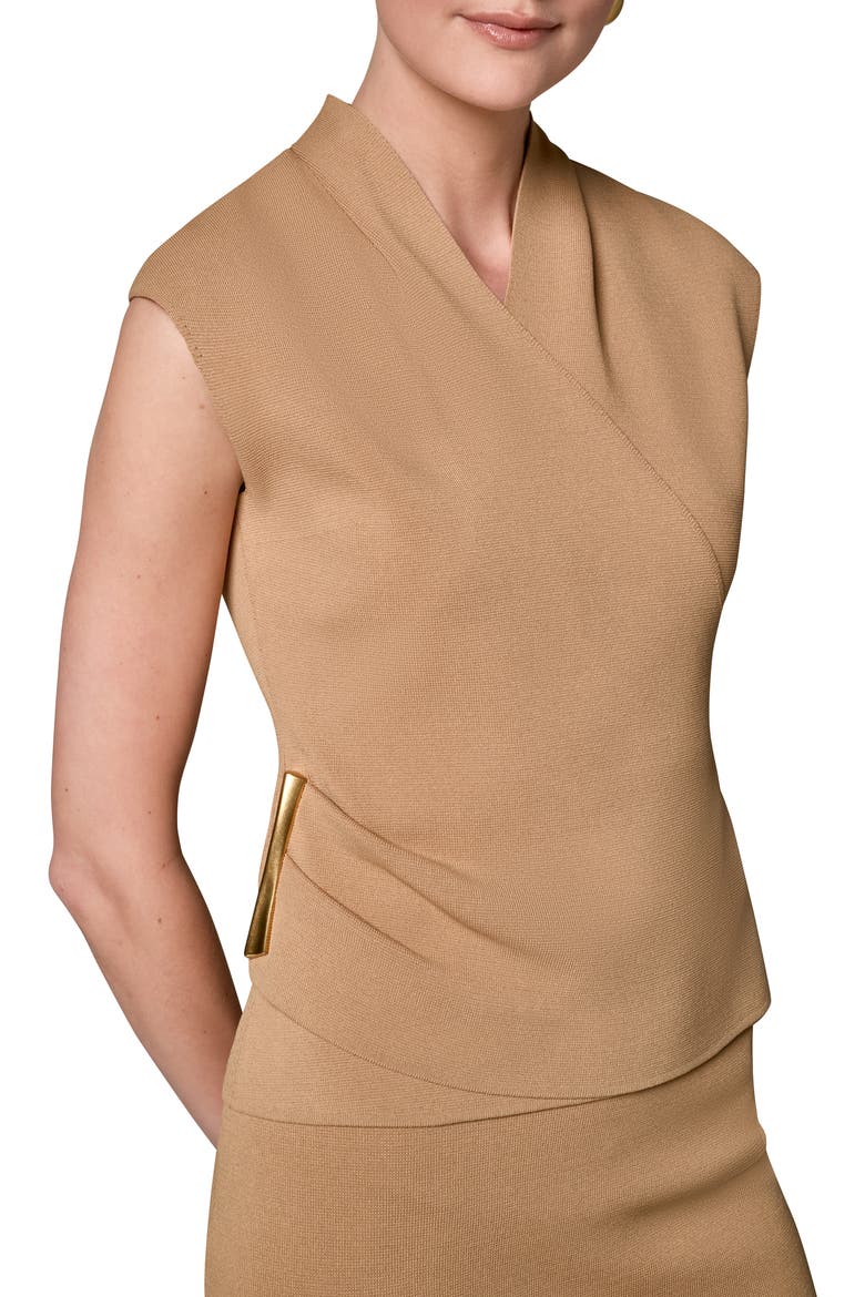Faux Wrap Sweater, Alternate, color, FAWN