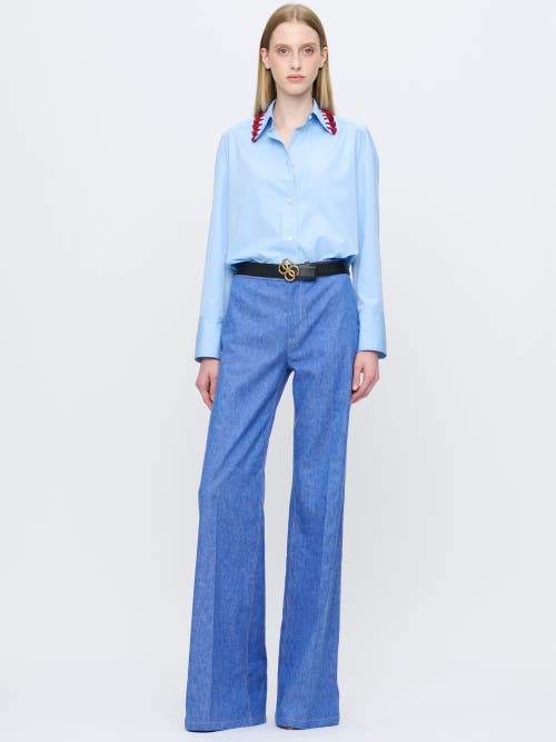 Callas Milano Lyn Tassel Collar Shirt In Blue