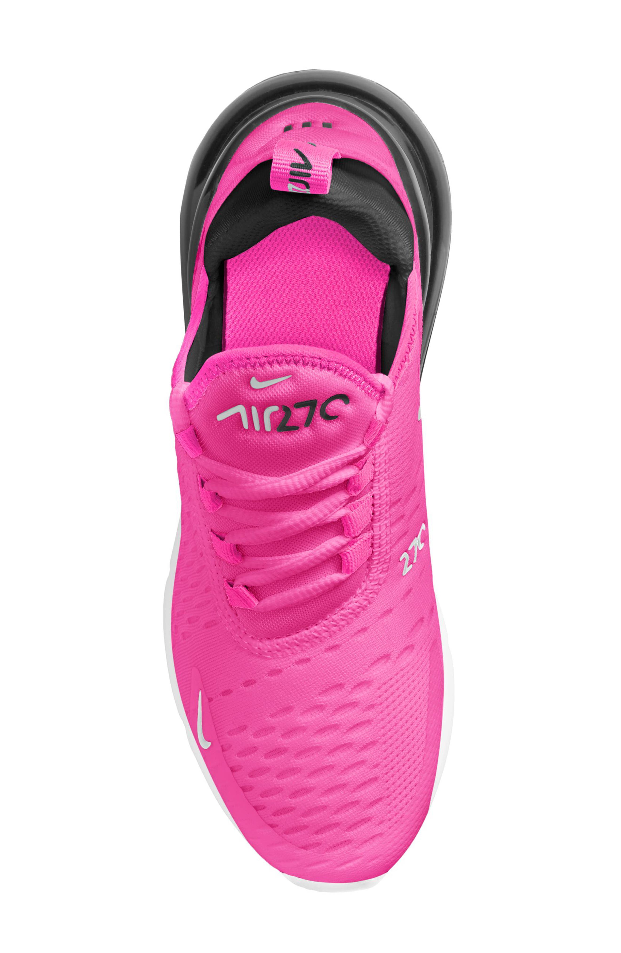 Nike Kids' Air Max 270 Sneaker, Alternate, color, Fuchsia/ White/ Black/ White