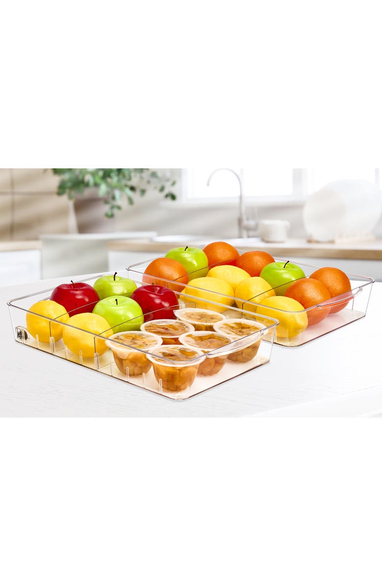 SORBUS Large 2-Pack Fridge Storage Bins on Wheels, Alternate, color,