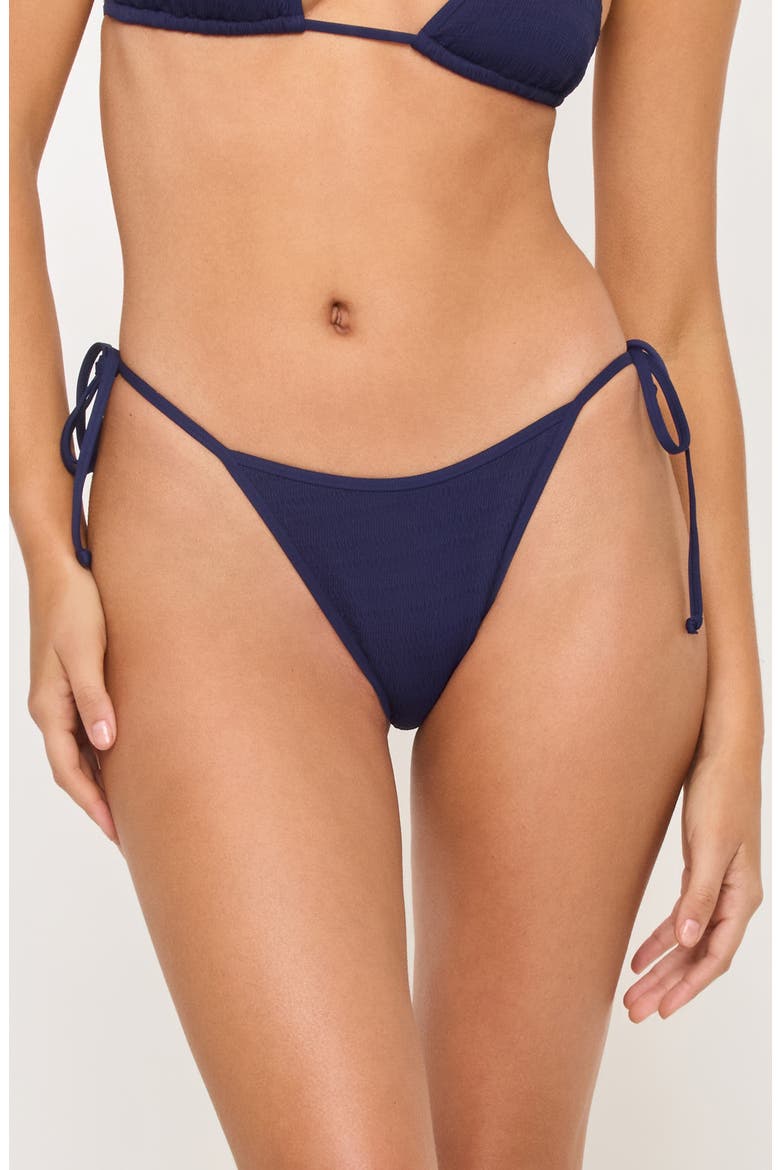 Levy Bitsy Side Tie Bikini Bottoms, Main, color, MIDNIGHT BLUE