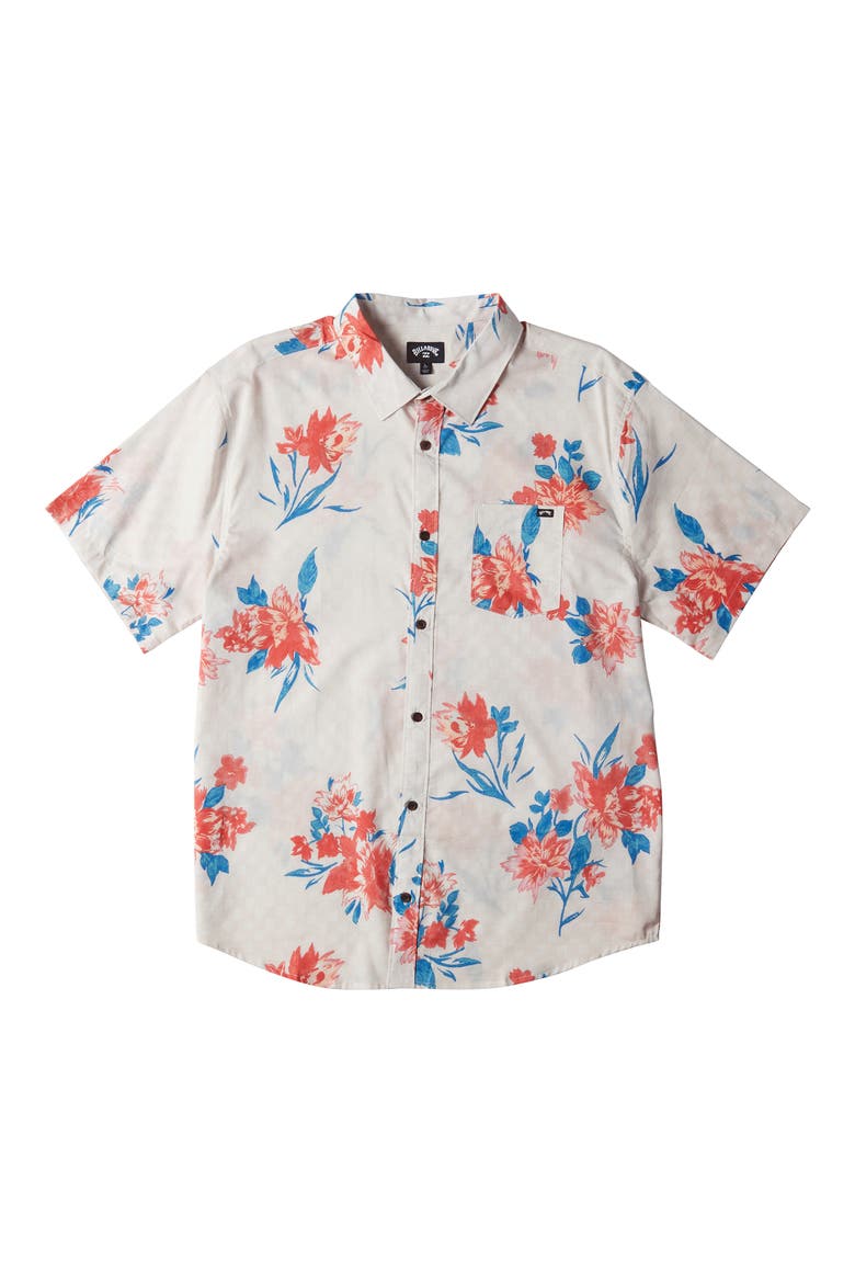 Kids' Sundays Button-Up Shirt, Main, color, FOG