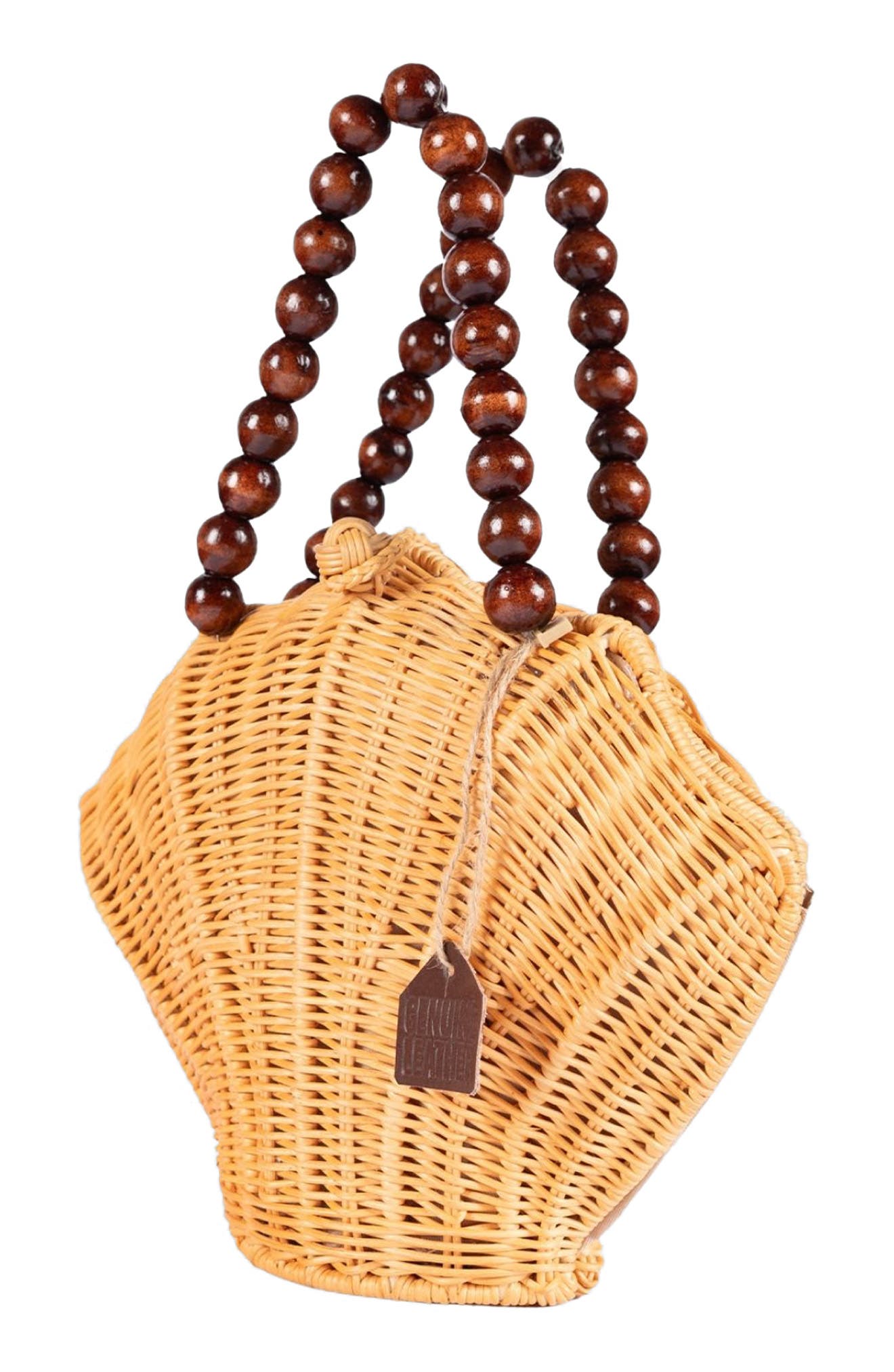 Jelavu Shelly Handwoven Rattan Seashell Bag, Alternate, color, Natural