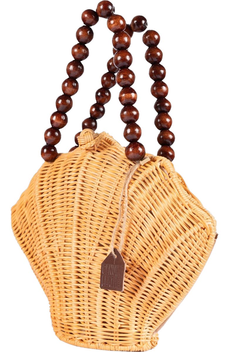 Jelavu Shelly Handwoven Rattan Seashell Bag, Alternate, color, Natural
