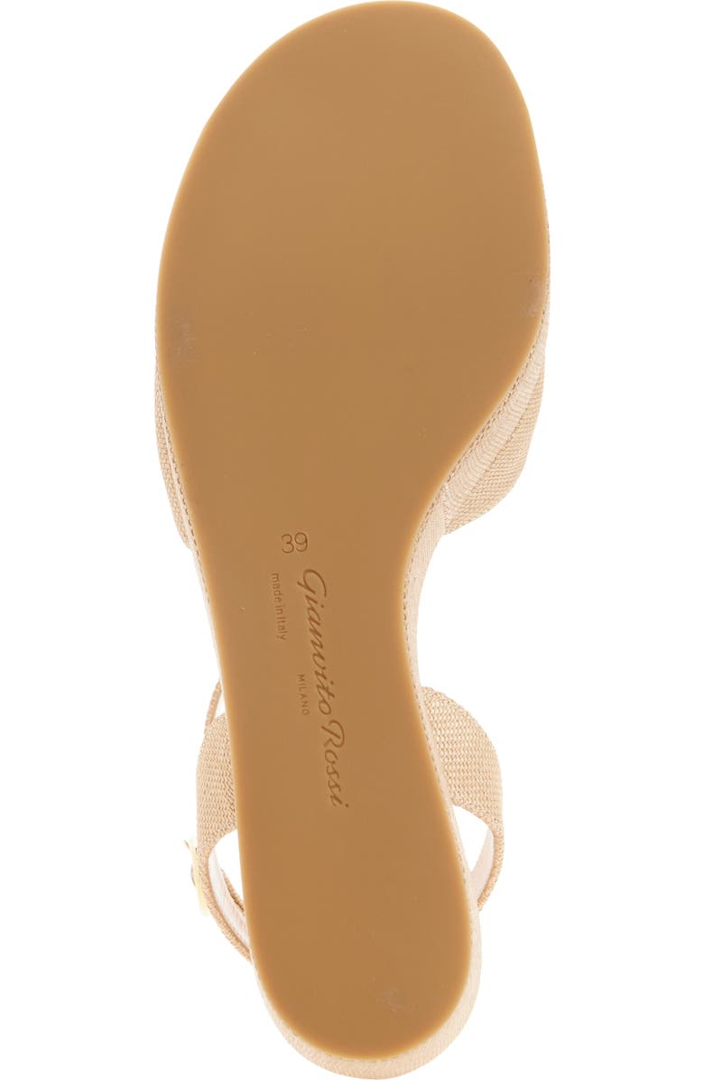 Gianvito Rossi Ankle Strap Wedge Sandal, Alternate, color, Lino