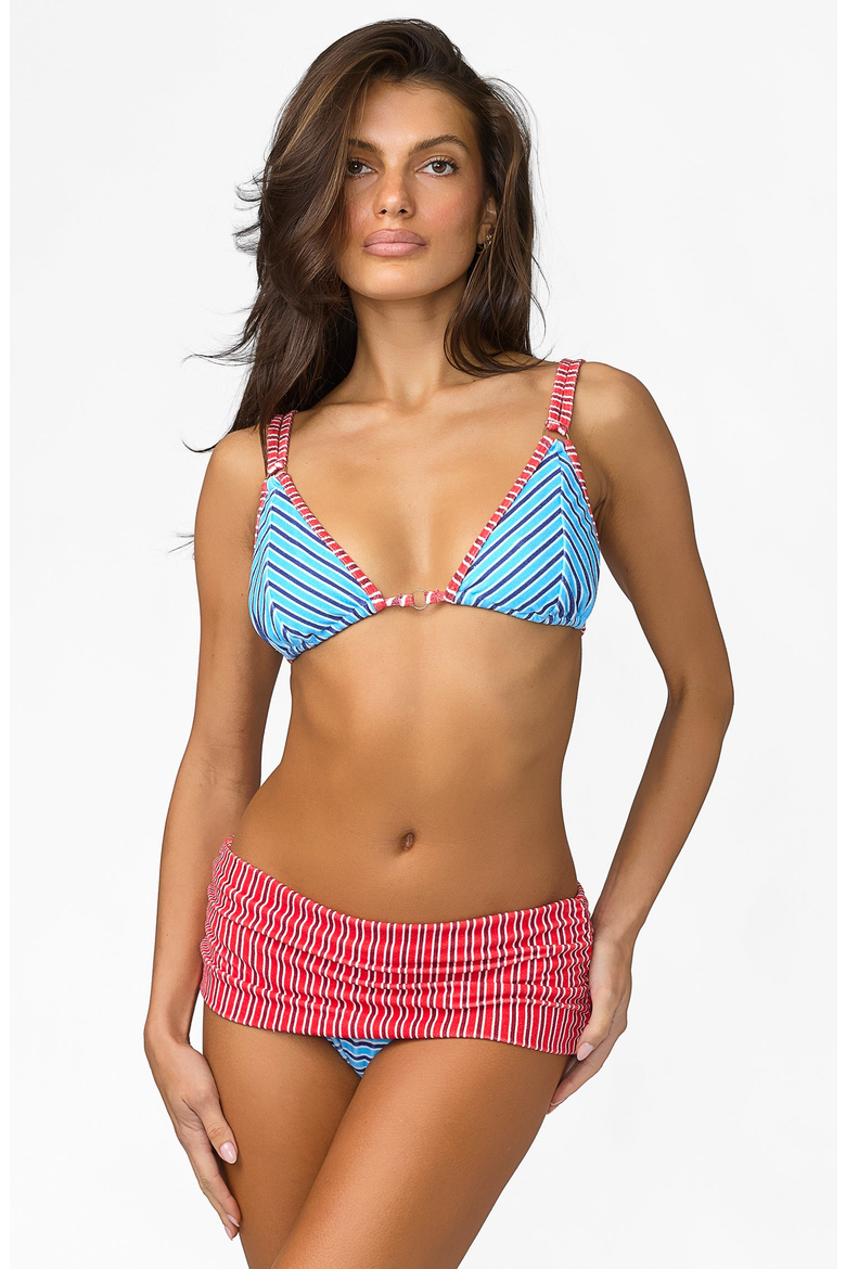 Striped Harbor Triangle Top, Main, color, Blue Multi Stripe
