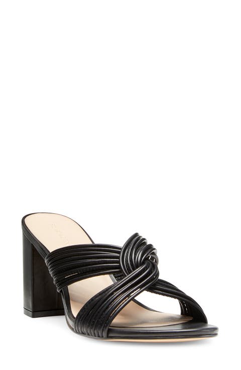 Twist Block Heel Slide Sandal (Women)