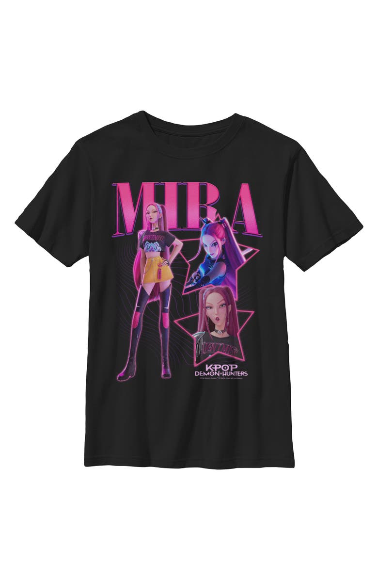 KPop Demon Hunters Boy's KPop Demon Hunters Mira Super Star Logo Graphic T-Shirt, Main, color, Black