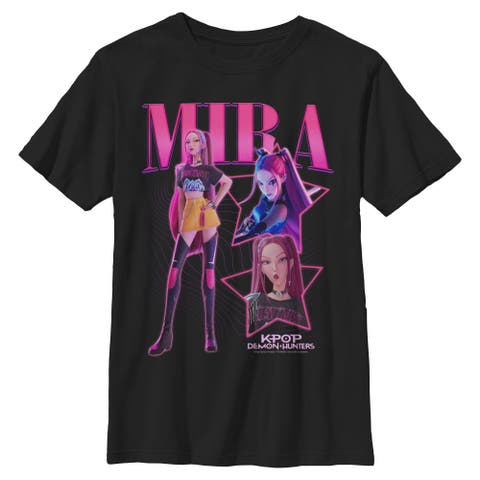 Boy's KPop Demon Hunters Mira Super Star Logo  Graphic T-Shirt