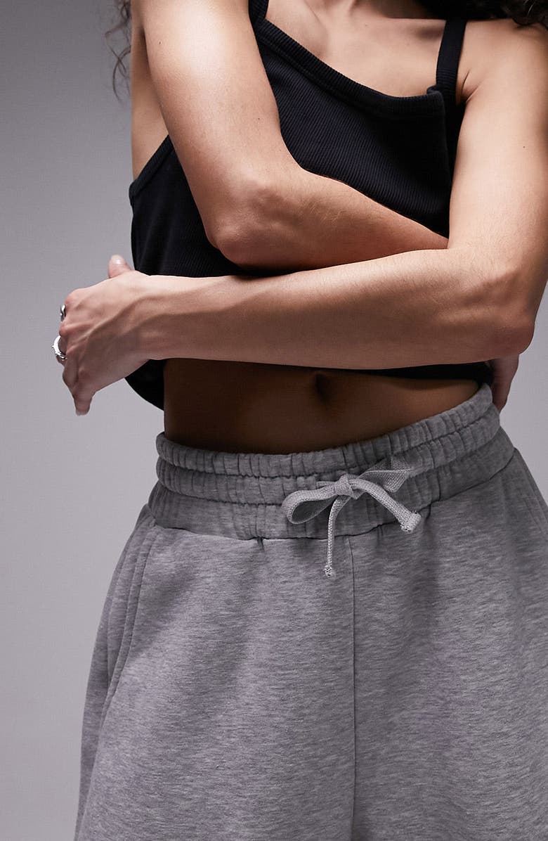 Topshop Wide Leg Cuffed Joggers, Alternate, color, 