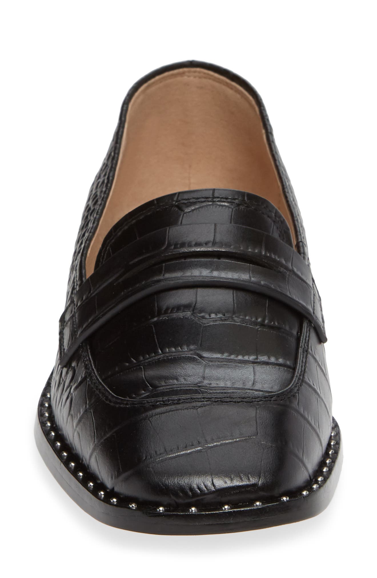 Amado Loafer (Nordstrom Exclusive), Alternate, color, BLACK EMBOSSED CROCO LEATHER