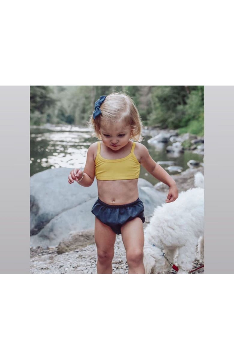 CITY THREADS Girls UPF 50+ Bikini Swim Top, Alternate, color, Black