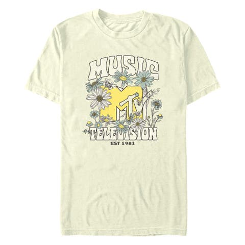 Men's Retro Wildflower Logo Short Sleeve Graphic T-shirt