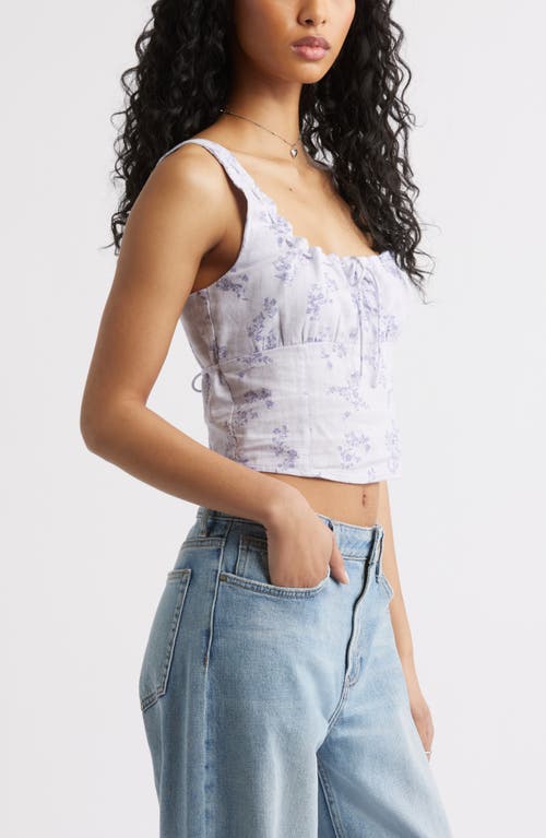 Bp. Linen Blend Corset Top