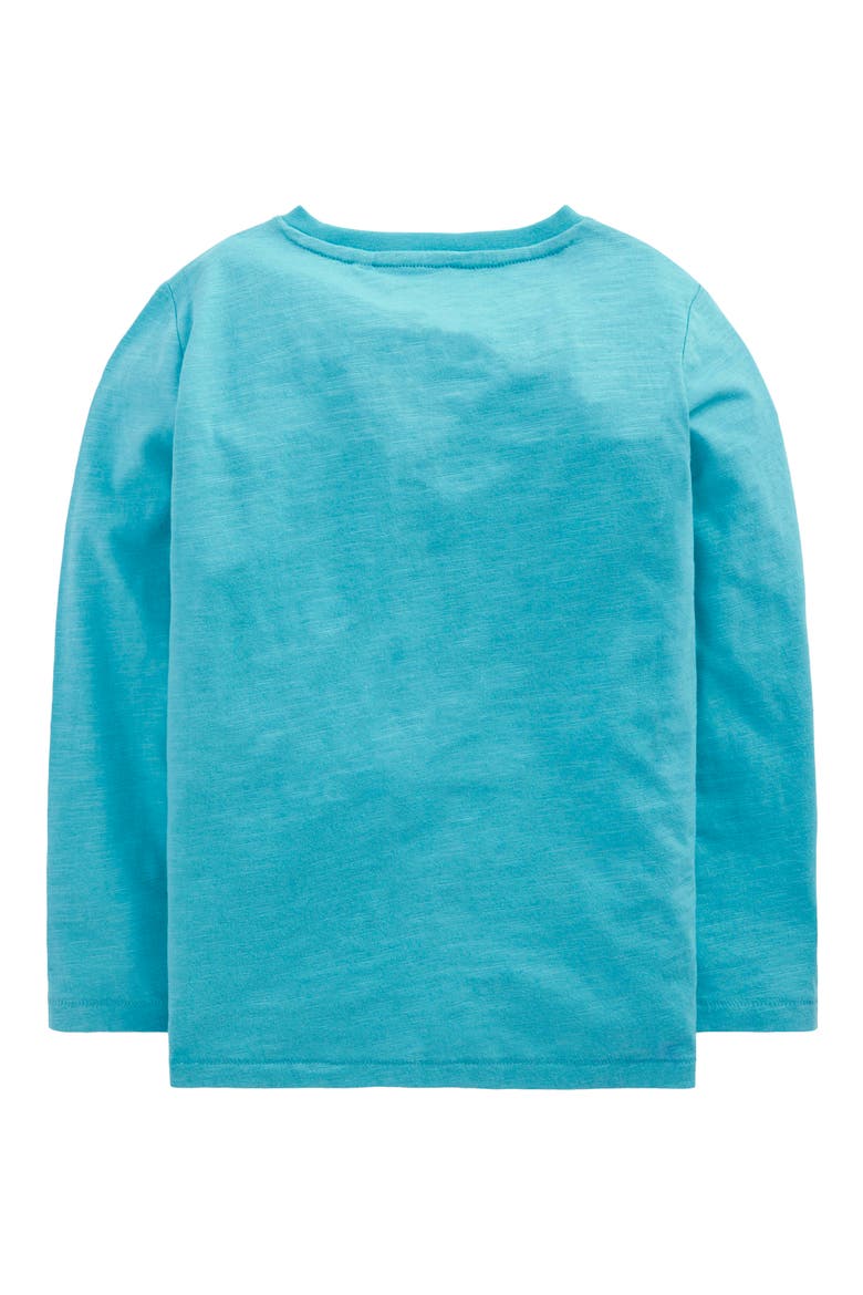 Kids' Everyday Long Sleeve Cotton Pocket T-Shirt, Alternate, color, DUCK EGG BLUE